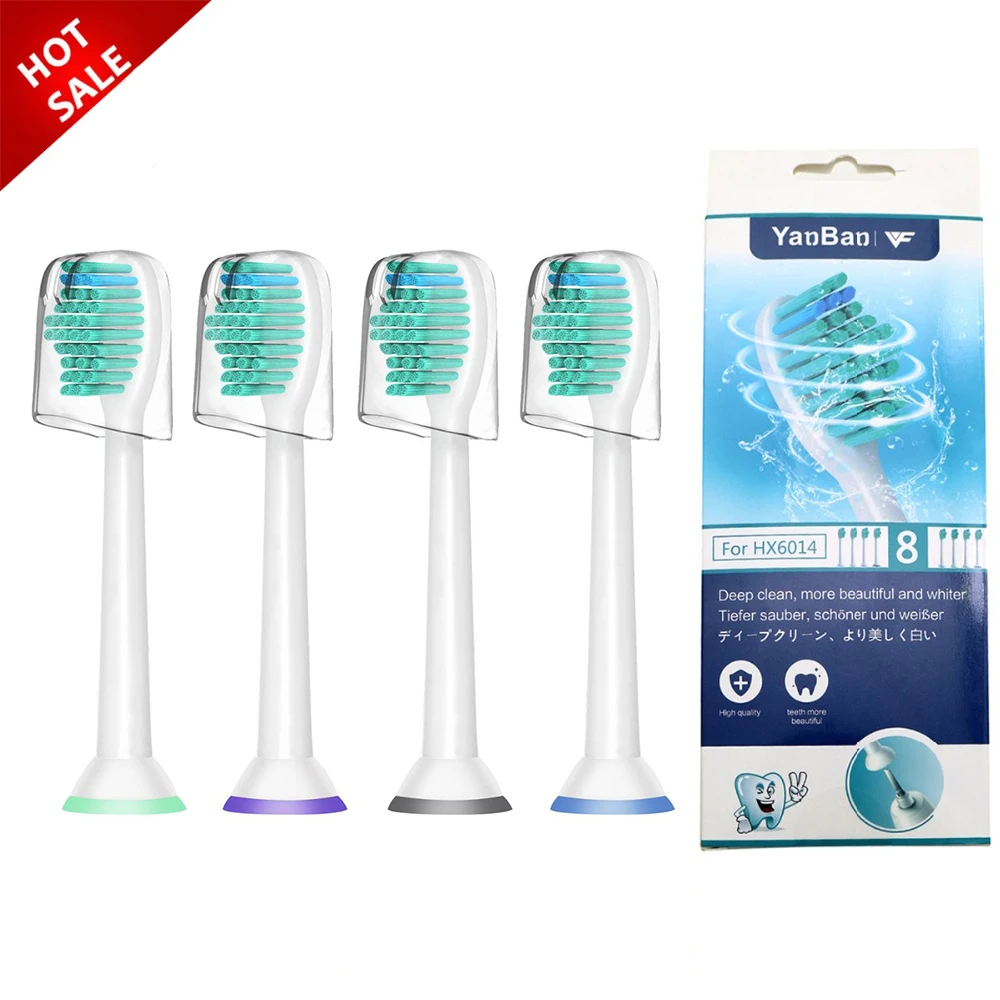 

4pcs/lot Replacement Toothbrush Heads with cap for Philips Sonicare HX6711 HX6730 HX6731 HX6732 HX6733 HX6431 HX6500 HX6511