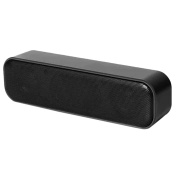 

3D Stereo Surround Sound Portable Mini Bar USB Black Speaker Suitable for Laptop Pc