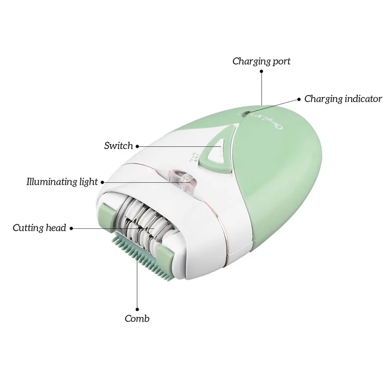CkeyiN Rechargeable Women Epilator Electric Female Epilator Face Remover Hair Removal Bikini Trimmer Legs Body Depilatory hair removal epilator
