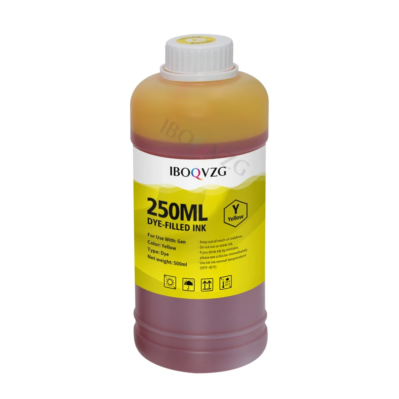 IBOQVZG 250ML/Bottle Refill Dye Ink Kit For HP Epson Canon Brother Inkjet Printer Cartridge CISS For Office School Home Document
