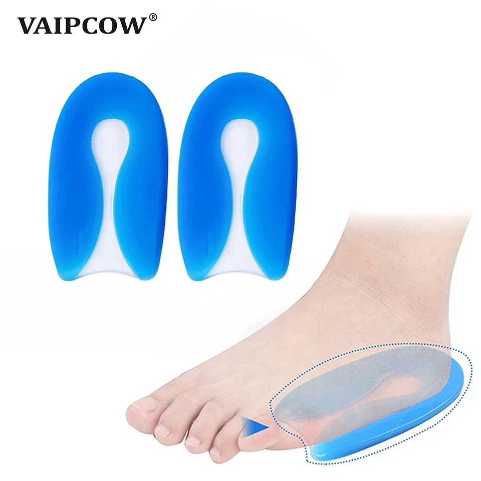 Silicone Gel Insoles Heel Cushion Soles Relieve Foot Pain Plantar