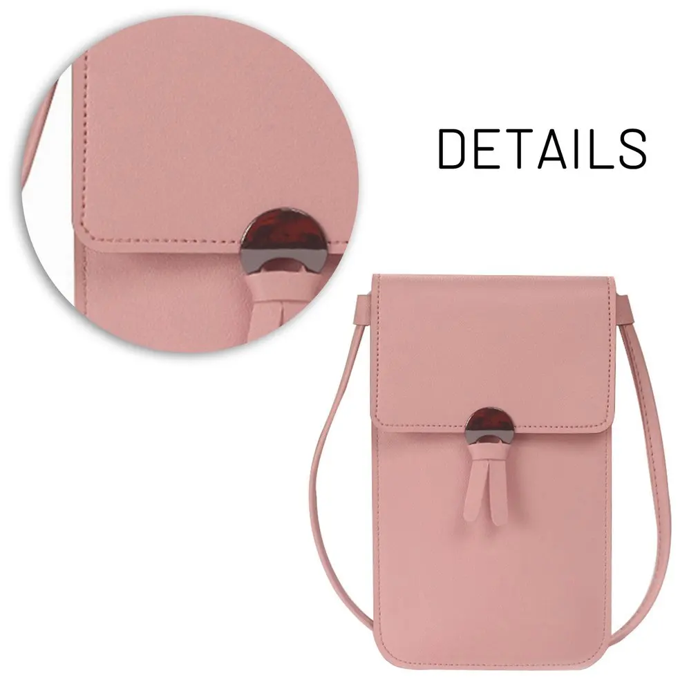 Transparent Touch Screen Retro Simple Mobile Phone Bag 2021 Women PU Chain Messenger Bags Small Flap Bag Mini Shoulder Bag