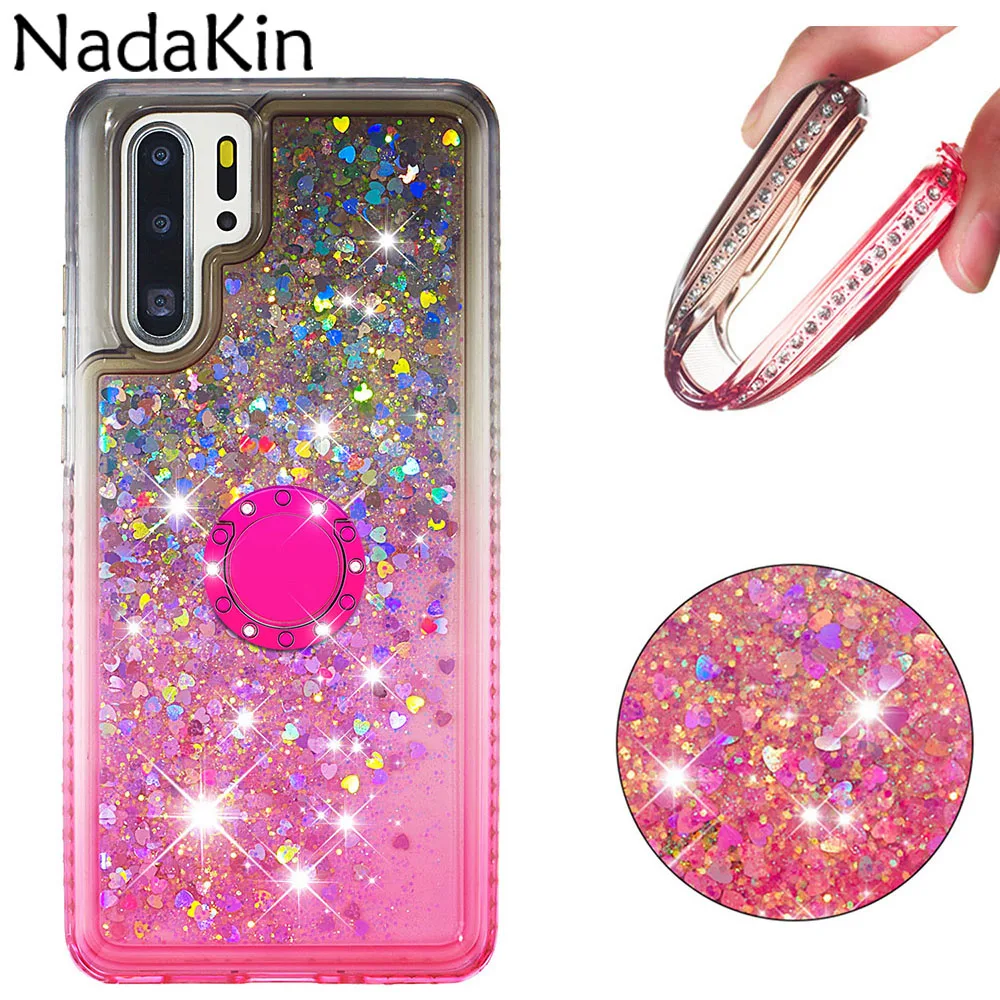 

Gradient Quicksand Back Case for Huawei Honor 20 Lite 8A Y6 Y7 2019 P30 Lite Pro P Smart Plus 2019 Luxury Glitter Cover Shell
