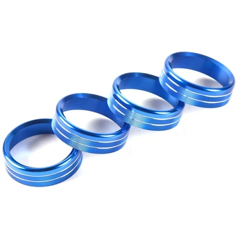 

Aluminum Alloy Car Inner Air Conditioner Audio Volume Switch Knob Ring AC Media Button Cover Trim Bezel for Ford F150 2016 2017