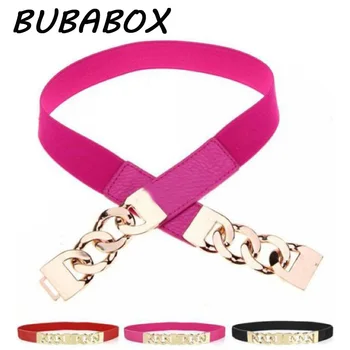 

New Product Fashion Joker Elastic Waist Decoration Belt Fine Metal Chain Decoration Women'S Elastic Waistband