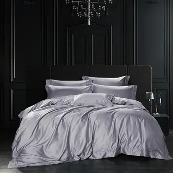 

120 Branch Solid Color Four Paper Set Full Cotton Satin Long Wool 2019 Autumn Island Cotton 1.8m2.0 Rice Bed