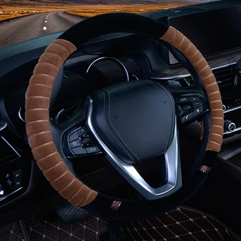 

Car Winter Warm Steering Wheel Cover Soft Fur Plush Steering Wheel Protector