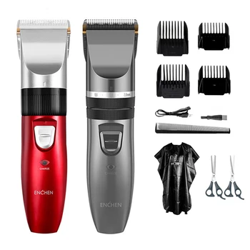

Men Electric Hair Trimmer USB Rechargeable Clipper Ceramic Cutting Head Adult Hair Cutter Length Adjusted