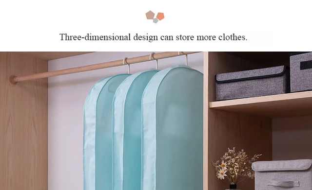 Tres-dimensión funda para vestidos armario bolsa ropa fundas para trajes  con cremallera funda para ropa con ventana transparente de protector para  piel abrigos