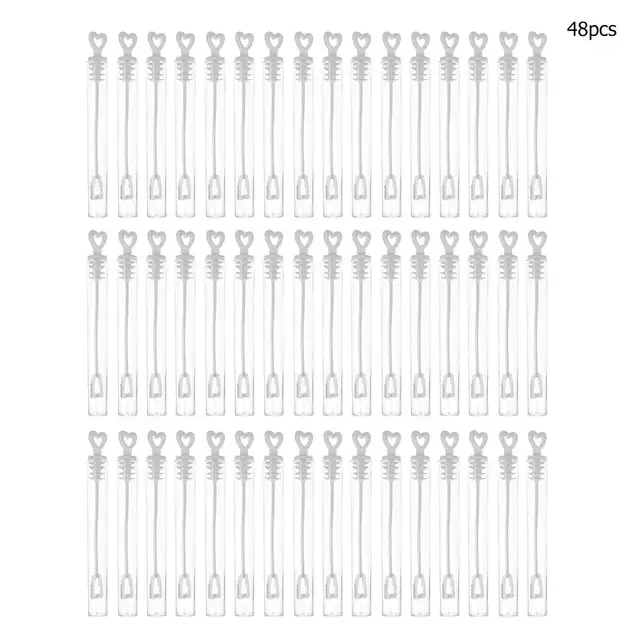 48pcs/set Empty Bubble Soap Bottles Wedding Birthday Festival Party Decoration Bubble Maker Kids Outdoor Bubble Toys 2