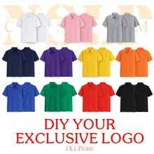 Polo de manga corta con solapa para hombre, Color sólido, versátil, clásico, para negocios, bordado personalizado, LOGO impreso, NSLP
