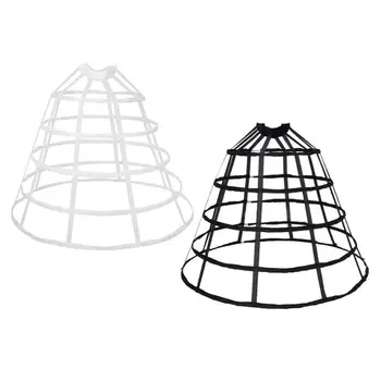 

Women 5-Hoop Hollow Caged Petticoat Victorian Wedding Bridal Dress Skirt Support