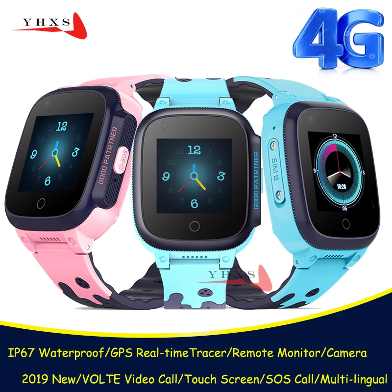 IP67 водонепроницаемый смарт 4G Удаленная камера GPS Wi Fi наручные часы SOS видеозвонки