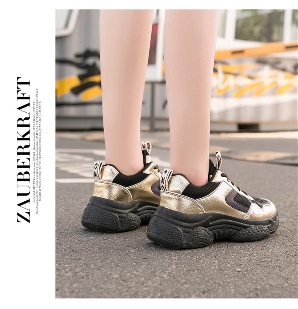 LAASIMI/Новинка года; повседневные женские кроссовки; зимняя обувь; женские осенние кроссовки на платформе; женские ботинки с массивным каблуком; Цвет серебристый, золотистый