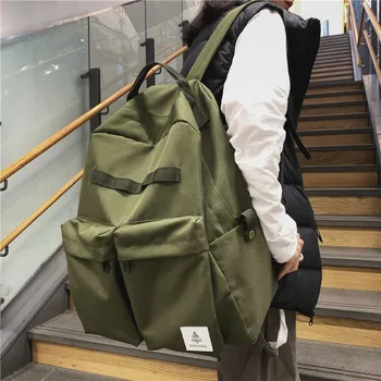 

Mochilas Multifunctional Green Tooling Backpack Harajuku University Student Bag Male High-capacity Computer Backpack Travel Bag