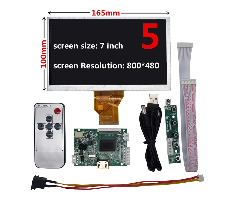 50 PIN ЖК-экран дисплей ttl управление Лер HDMI управление драйвер платы для Lattepanda Raspberry Pi Banana Pi драйвер платы