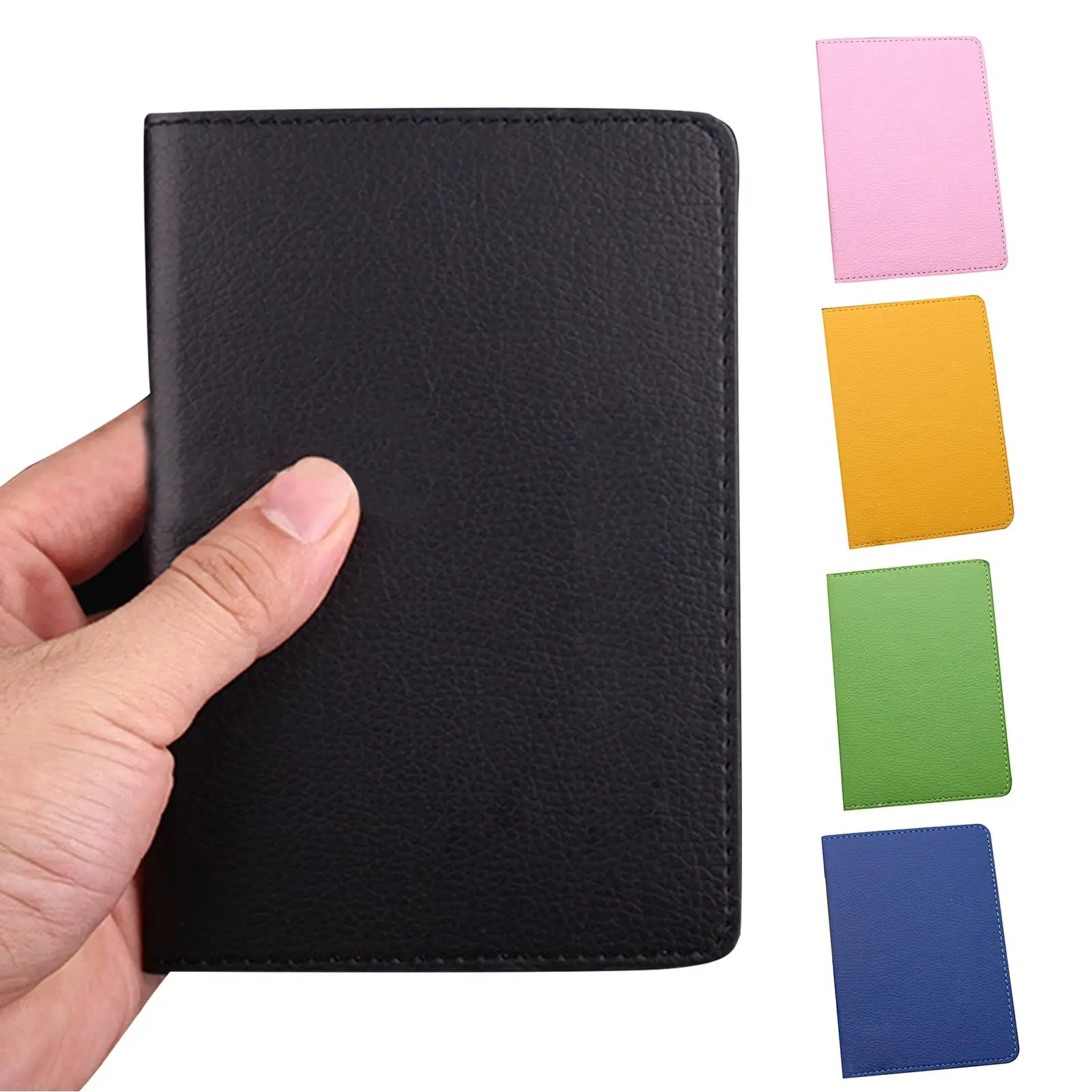 

Solid Color Portable Passport Case ID Card Cover Holder Protector Organizer
