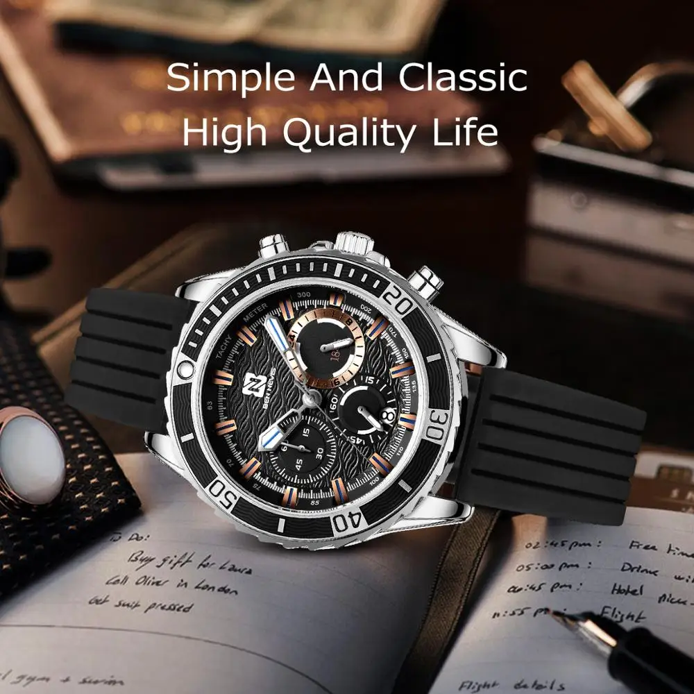 Ben Nevis модные спортивные Бизнес Кварцевые часы для мужчин силиконовый ремешок наручные часы военные часы мужские часы Relojes подарок A5