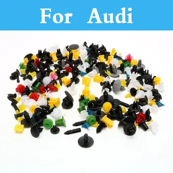 

200pcs Car Cable Mount Clamp Clips Plastic Auto Fastener Mixed Wire Tie For Audi Q3 Q5 Q7 A3 A5 A4 A6 A7 A8