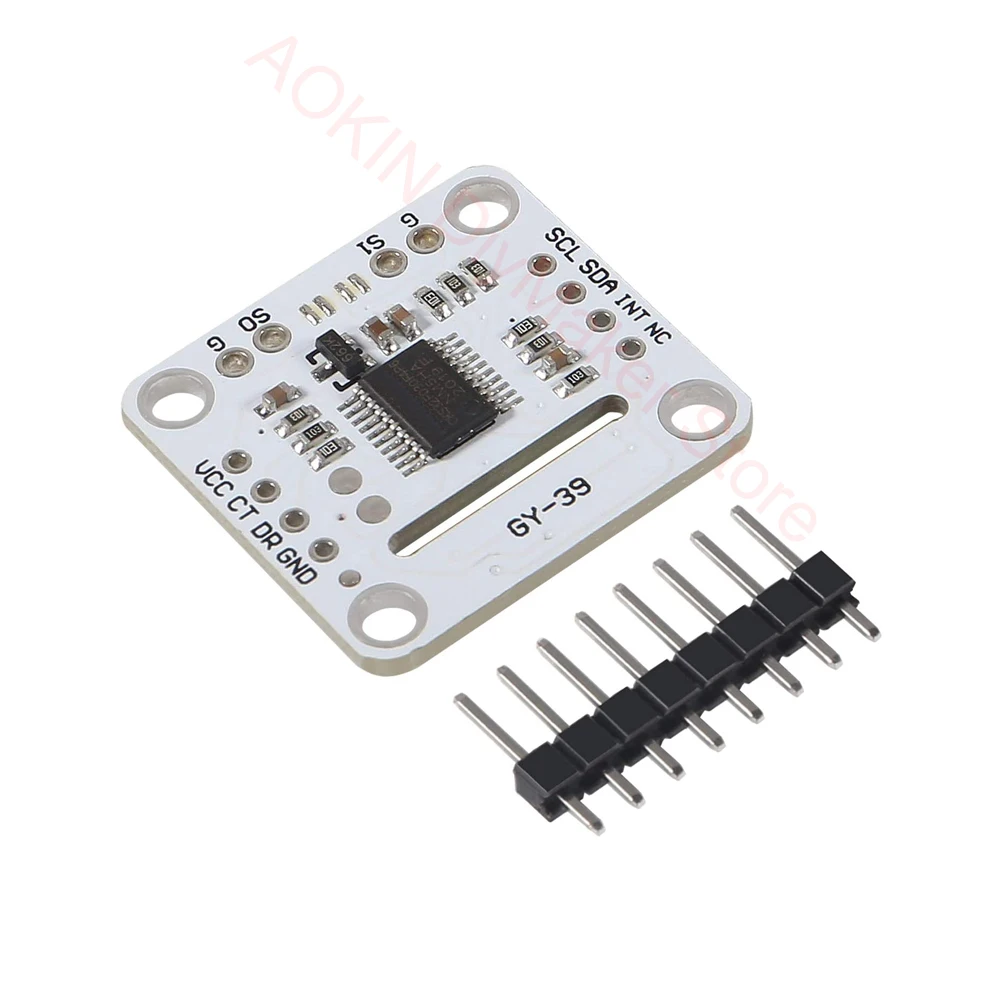 MAX44009 BME280 MCU Light Intensity Temperature Humidity Atmospheric Pressure 4 in One Integrated Sensor Module GY-39 IIC | Электронные