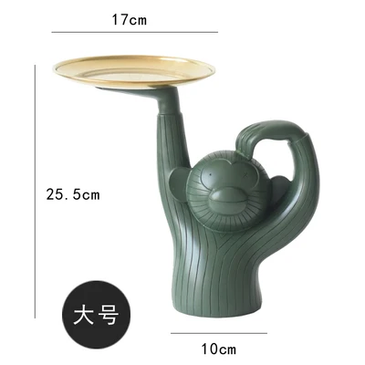 Инс Испания лоток для обезьяны Фруктовая тарелка лампа дизайн ретро креативная Скандинавская кукла украшение лоток для хранения лоток для обезьяны Фруктовая тарелка лампа - Цвет: GREEN    BIG