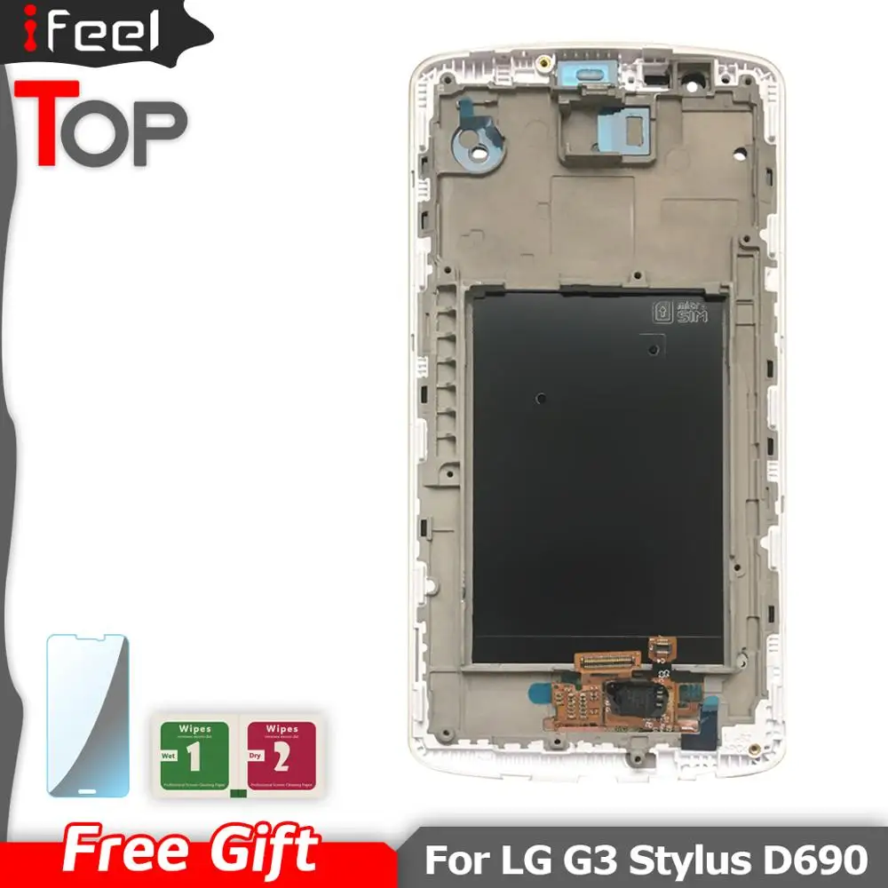 ЖК-дисплей 5 дюйма для LG G3 сенсорный экран с рамкой и дигитайзером в сборе