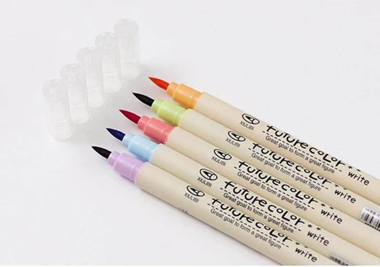 10 pcs/lot Watercolor Art Marker Pens Brush Pen Soft Brush Calligryphy Fineliner Sketch Pen for Drawing Painting School Supplies