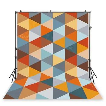 

HUAYI triangle back ground colorful back drop pattern background photography studio photo background party backdrop