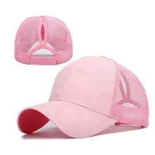 Новые кепки для бега с хвостом бейсболки женские грязные Bun Snapback летние сетчатые шляпы регулируемые крутые спортивные кепки для бега