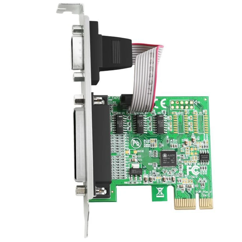 Высокое качество AX991001P1S RS232 последовательный порт и параллельный DB25 25Pin pcie riser Card