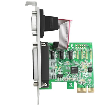 

High Quality AX991001P1S RS232 Serial Port &Parallel Port DB25 25Pin pcie riser Card PCI-E Express Card Converter Adapter