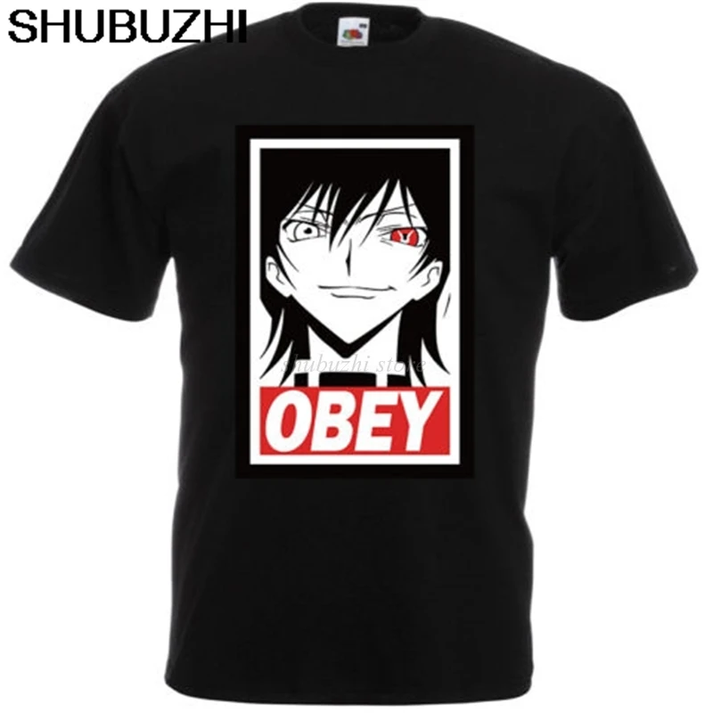 Мужская футболка с принтом из Аниме Code geass Lelouch облегающая хлопковая sbz114 | одежда