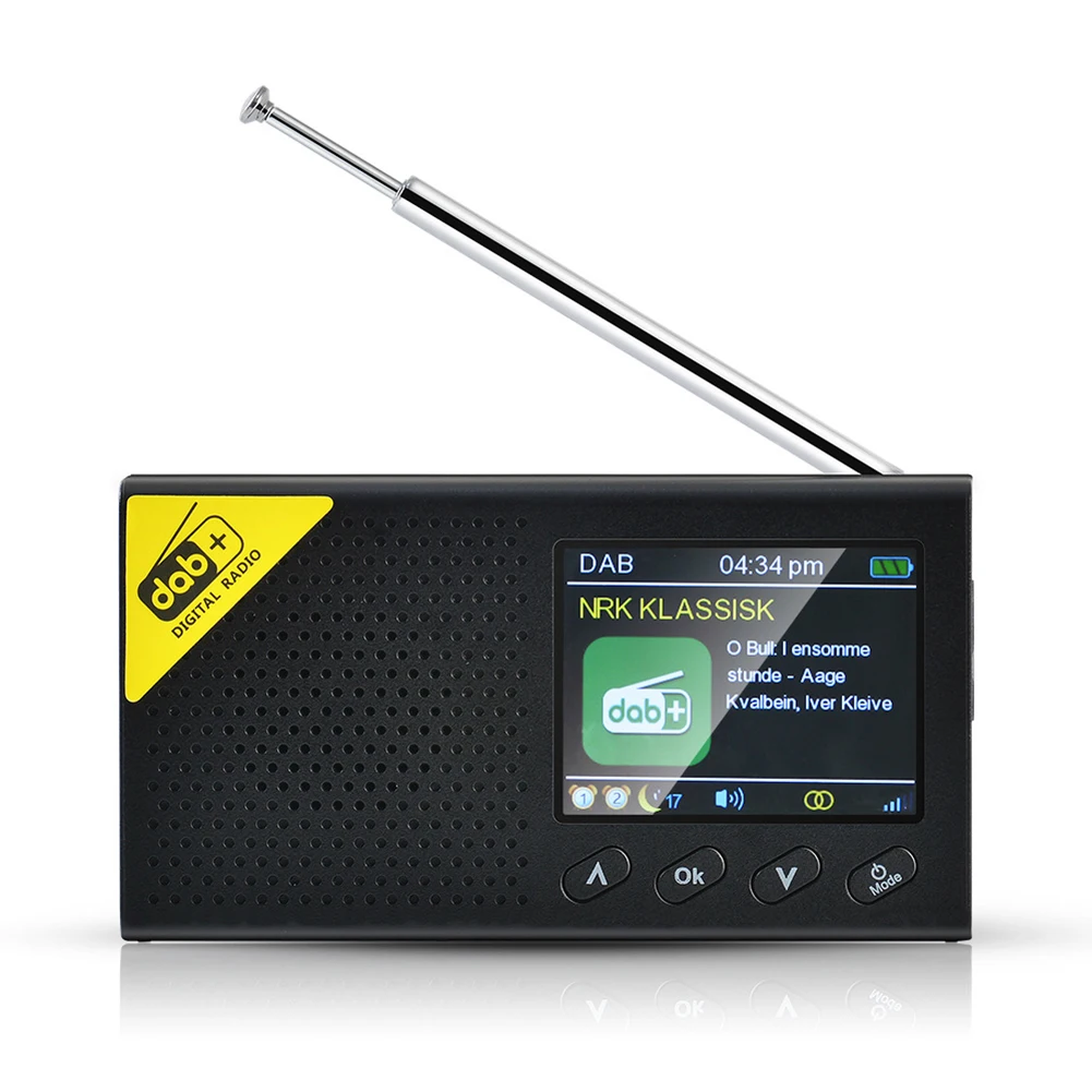 Leitor de Transmissão de Áudio Portátil de 5.0 Dab + e Receptor de fm Rádio Recarregável Digitas 2.4 Polegadas Display Lcd Dab - - Image 2