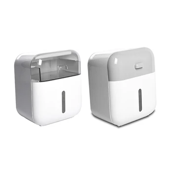 

Toilet Paper Holder Waterproof Wall Mounted Toilet Paper Tray Roll Paper Tube Storage Box Tray Tissue Box Shelf for Bathroom