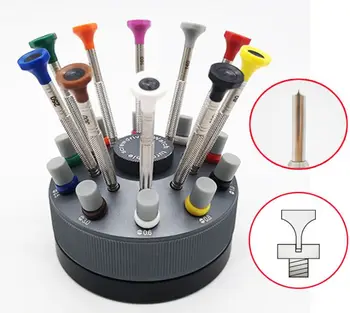 

Premium Quality Precision 10PCs Stainless Steel T Blade Screwdriver Set with Rotating Base 0.6mm to 3.0mm Size