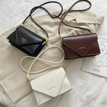 

Popular Simple Female Daily Bag Fashion Solid Color Leather Shoulder Bag Women Simple Casual Crossbody Handbags