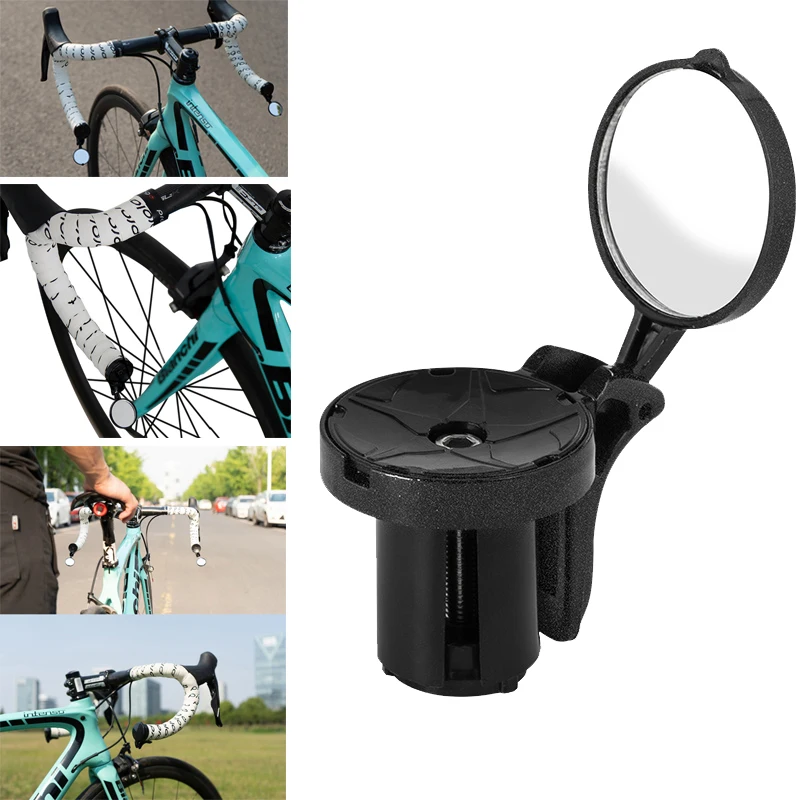 

Bicycle Mirror Rear View Mirror For Road Bike Unbreakable Rotatable Rearview Safety Side Handlebar Mirror
