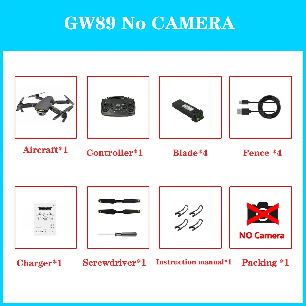 No camera Универсальный Дрон GW89 Квадрокоптер с камерой HD 1080P вертолет RTF складной Радиоуправляемый Дрон X Pro wifi FPV Dron VS M69 E58 E520 SG106 квадрокоптер с камерой квадрокоптер квадракоптер квадрокоптер с камерой проф - Цвет: No camera