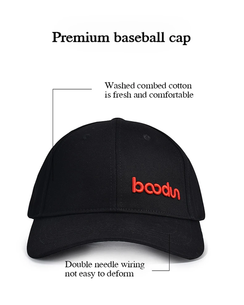 Boodun New Adjustable Size Cotton Men Women Golf Cap Outdoor Baseball Cap Outdoor Sports Sunscreen Breathable Golf Hat for Men