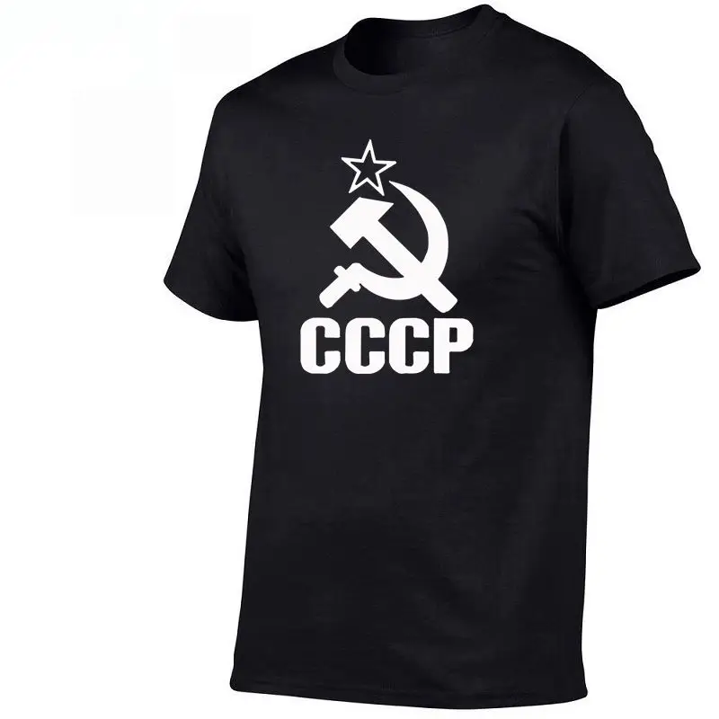 Летние русские футболки CCCP для мужчин, футболки с коротким рукавом, футболки с круглым вырезом из хлопка для мужчин - Цвет: 6
