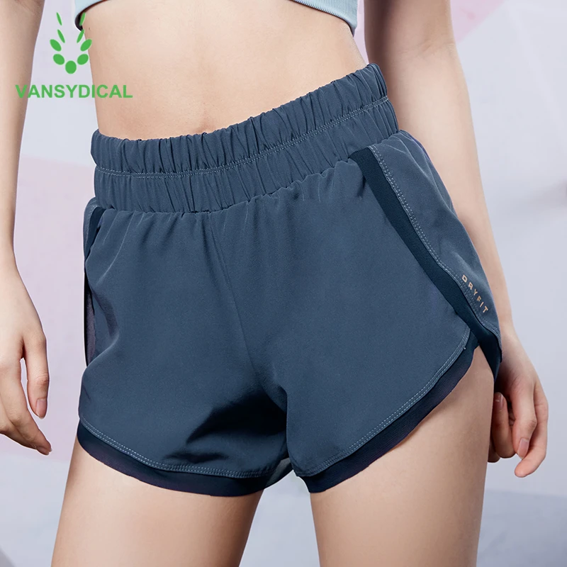 Vansydical спортивные шорты для йоги женские дышащие быстросохнущие фитнеса