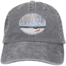 Бейсбольная Кепка унисекс для взрослых, Кепка Дальнобойщика, ковбойская Кепка, Спортивная Кепка в стиле хип-хоп, снепбэк, Лисий Зимний лес, Охотничья утка, великолепный серый цвет