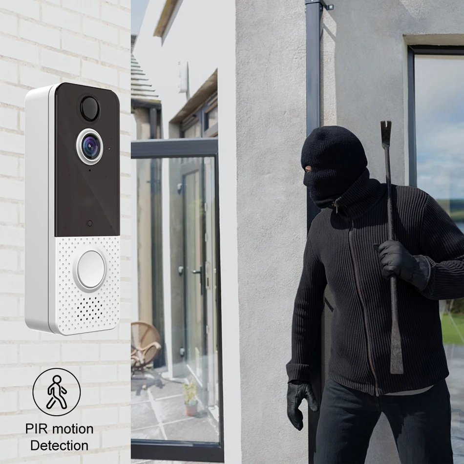 EKEN T8 IP67 Weatherproof Smart Video Doorbell Camera WIFI 1080P Visual Intercom Night Vision IP Door Bell PIR Wireless Cameras