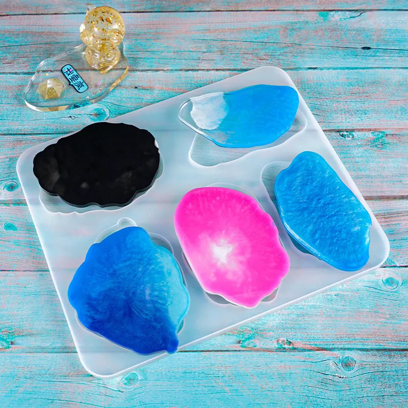 

Large Silicone Resin Molds Irregular Coasters Pendant Mold For Jewelry Making DIY Craft Decorations Resin Ornaments