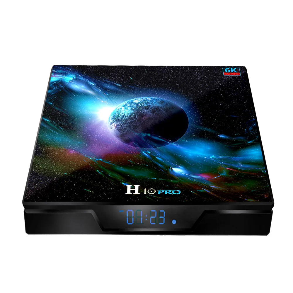 

2019 New H10 Pro Smart TV Box 4GB DDR3 64GB Android 9.0 TV Box Set Top Box 2.4G 5G WiFi 6K Media Player
