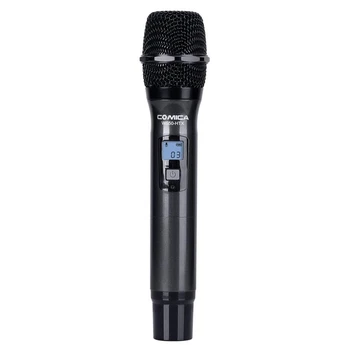 

Comica CVM-WS50HTX Wireless Handheld Microphone, with UHF 6 Channels, Integrated Smartphone Holder, 194FT Wireless Range, Built-