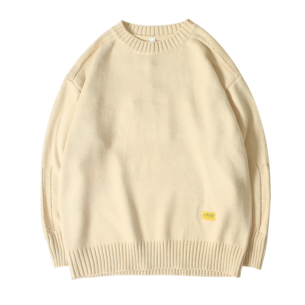 Men Korean Fashion Loose Sweater 2020 Mens Winter Harajuku Thick Sweater Male Pullover O-Neck Streetwear Solid Sweater Coat Men Korean Fashion Loose Sweater 2020 Mens Winter Harajuku Thick Sweater Male Pullover O-Neck Streetwear Solid Sweater Coat