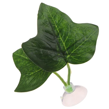 

1Pcs Aquarium Decoration Artificial Plant Leaf Betta Hammock Fish Rest Tropical Fish Supplies Plants With Suction Cup Home Decor