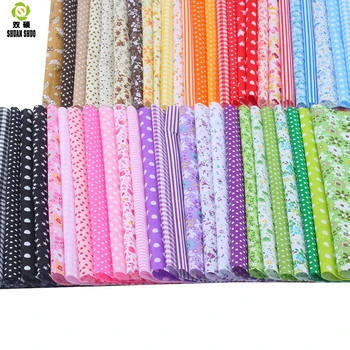 

Free Shipping Coffer&Black Basic Quality Cotton Fabric By Metal For Home Textile Patchwork Quilting Clothing Bedding Tilda