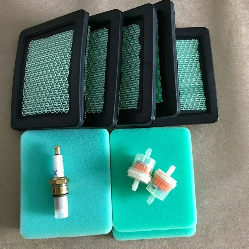 

5Pcs Air Filter For Honda GCV135 GCV160 GC160 GCV190 GX100 HRU19R HRU197 HRU217 Spark Plug Fuel Fitler Pre Filter 17211-ZL8-023
